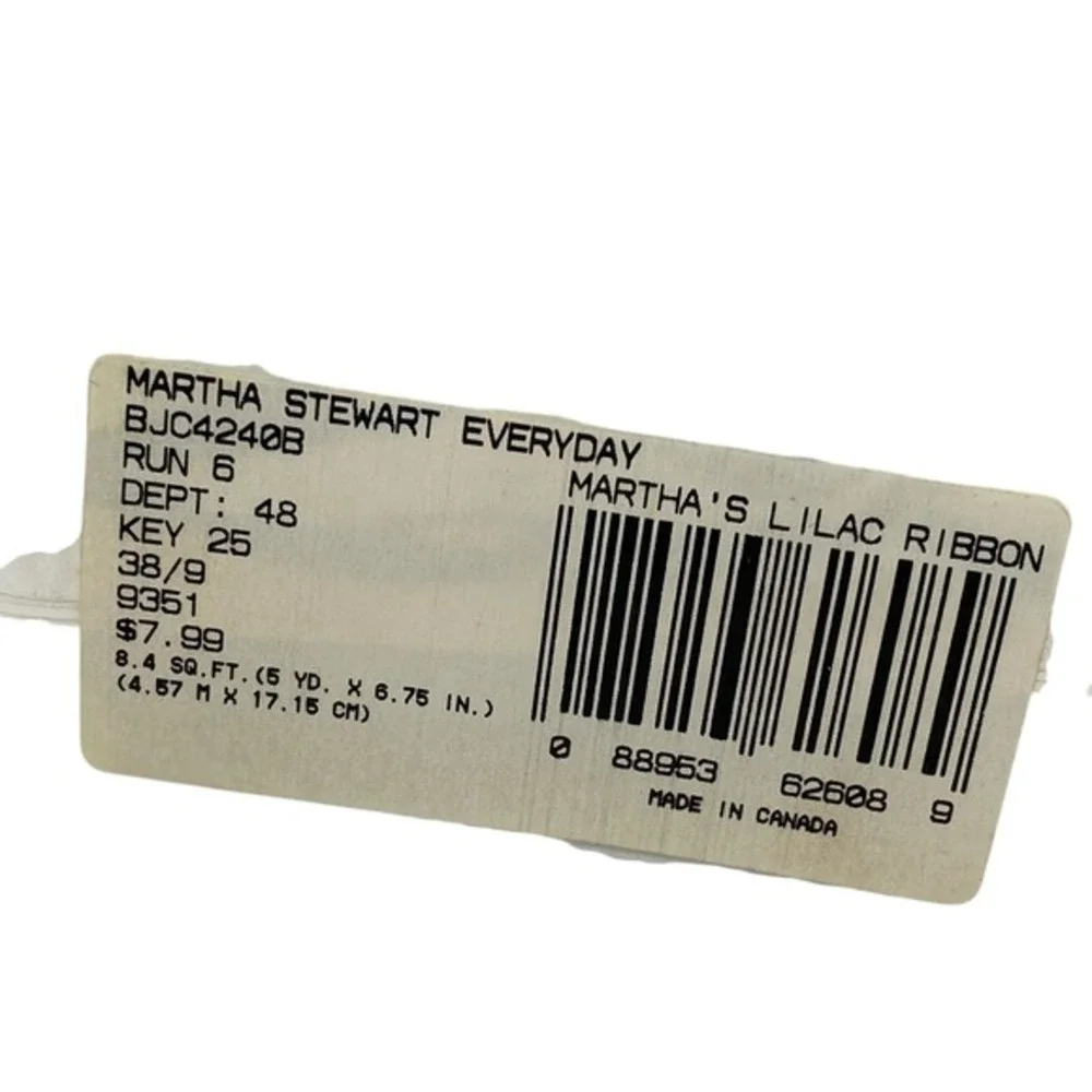 (4 Pack) Martha Stewart Everyday Lilac Ribbon Wall‎ Border Floral 5yd BJC4240B